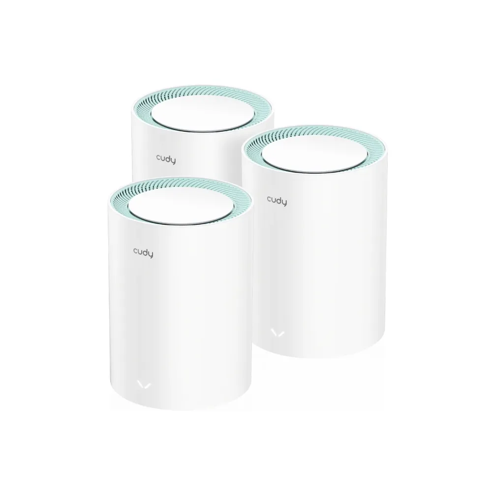 CUDY Router M1300(3-Pack) AC1200 Wi-Fi Gigabit Mesh