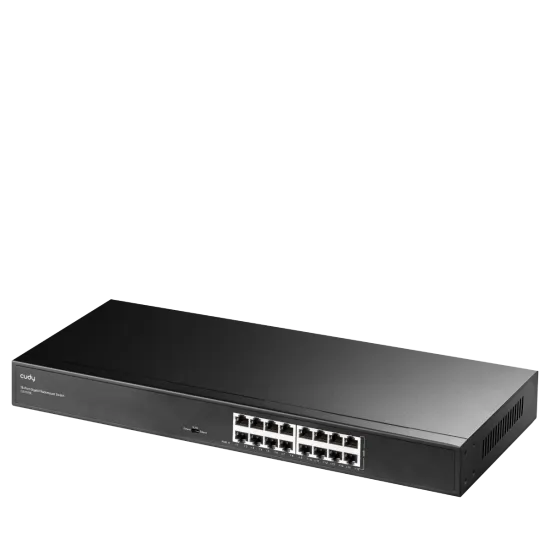 CUDY Switch GS1016L, 16x 10/100/1000Mbps RJ45 ports, unmanaged, plug-and-play, metal housing, rackmount
