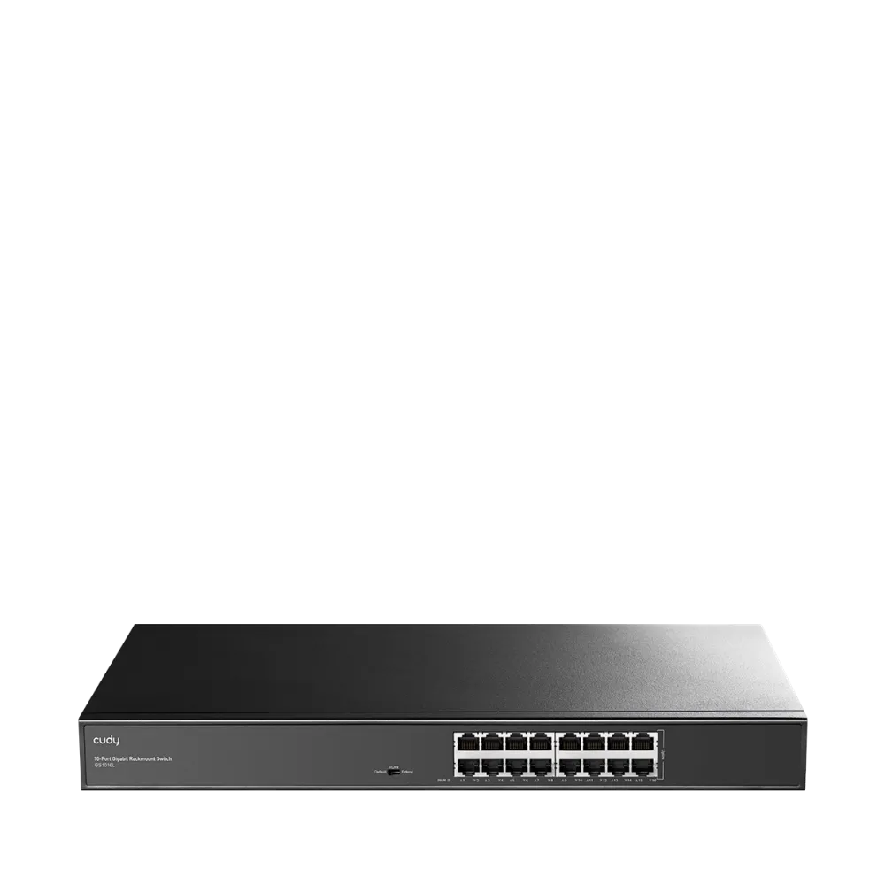 CUDY Switch GS1016L, 16x 10/100/1000Mbps RJ45 ports, unmanaged, plug-and-play, metal housing, rackmount