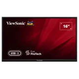 ViewSonic Monitor 15.6 VA1650, 1920×1080 (FHD), IPS panel, 60Hz, 7 ms, 1000:1, 250 cd/m², HDMI + USB-C (DP Alt mode) + USB-C (po