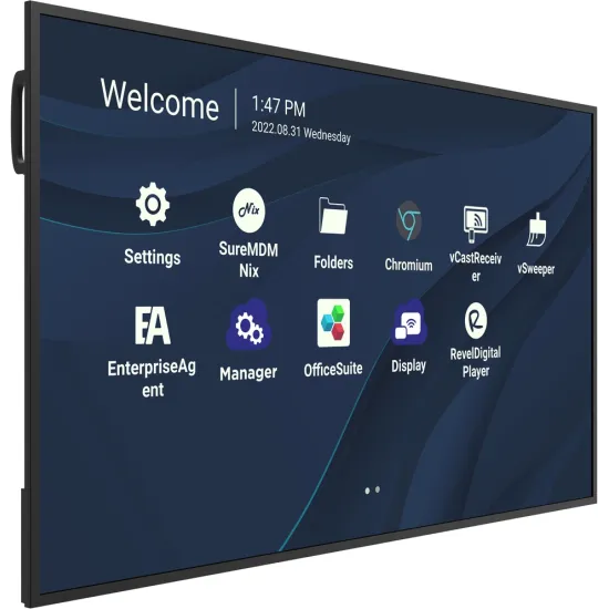 ViewSonic Presentation Display 65 LED, 3840x2160, 450 nits, 1200:1, HDMI in x 2, USB-C x 1, HDMI out x 1, w/ RS232 in x 1, USB 2