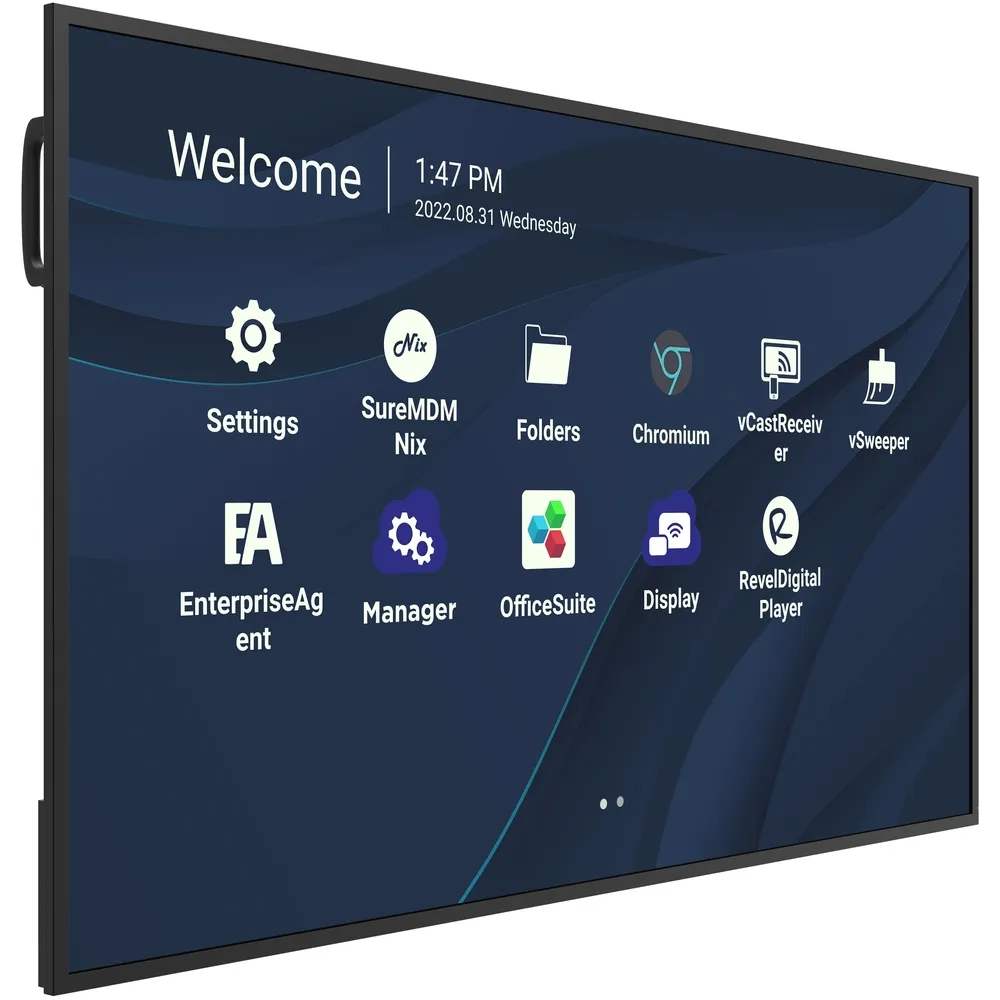 ViewSonic Presentation Display 65 LED, 3840x2160, 450 nits, 1200:1, HDMI in x 2, USB-C x 1, HDMI out x 1, w/ RS232 in x 1, USB 2