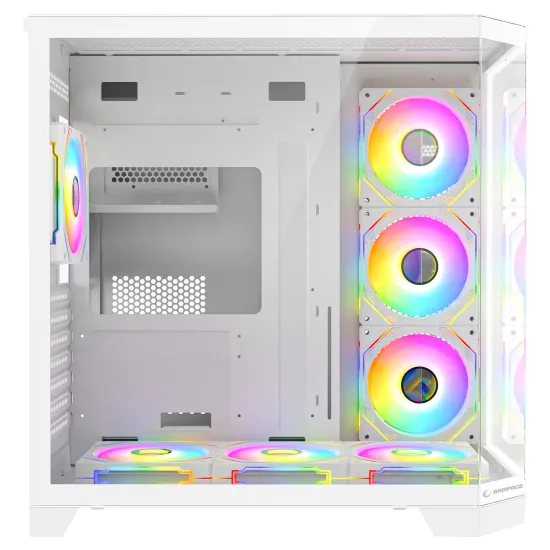 Rampage CASE MEGA V1 7x120mm ARGB 850W 80+ Bronze White