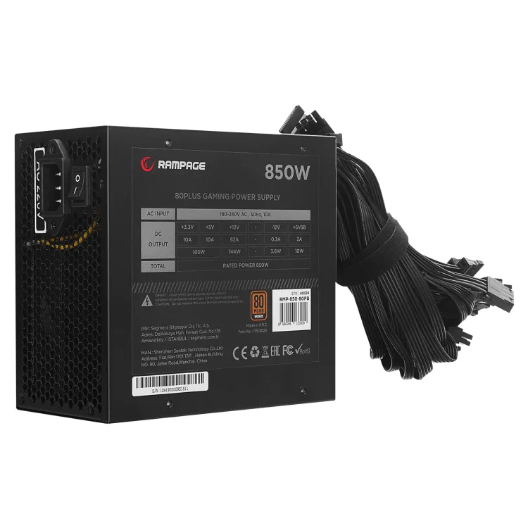 Rampage Napajanje RMP-850-80PB 850W 80+ Bronze