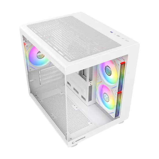 Rampage CASE MINID V1 3x120mm ARGB 750W 80+ Bronze White