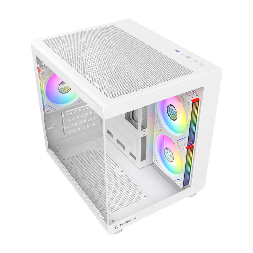 Rampage CASE MINID V1 3x120mm ARGB 750W 80+ Bronze White