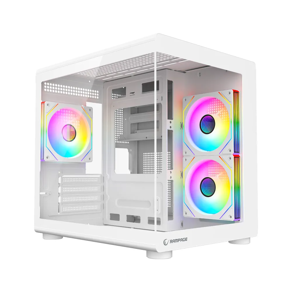 Rampage CASE MINID V1 3x120mm ARGB 750W 80+ Bronze White