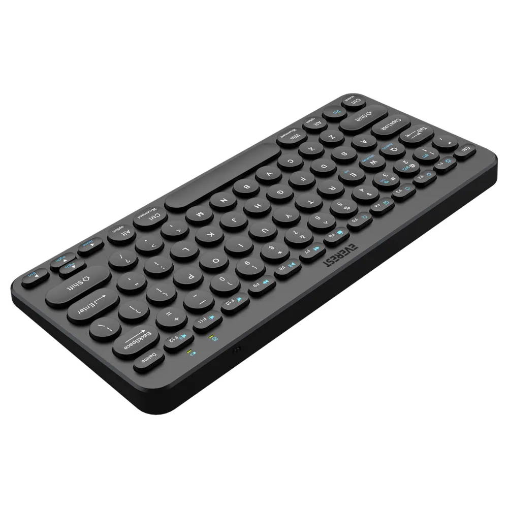 Everest Tastatura KB-BT16 Black 2.4G+BT1+BT2 US Layout