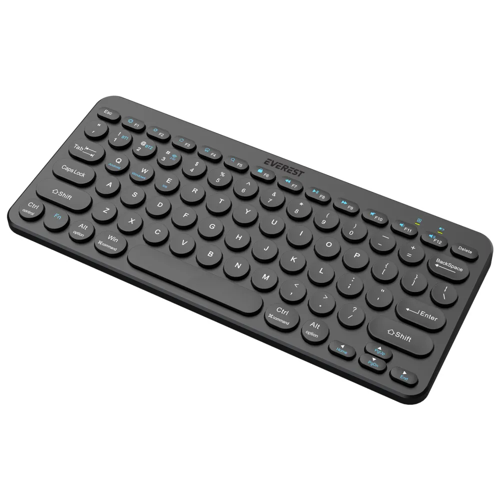 Everest Tastatura KB-BT16 Black 2.4G+BT1+BT2 US Layout
