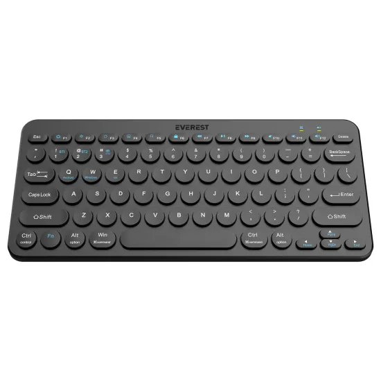 Everest Tastatura KB-BT16 Black 2.4G+BT1+BT2 US Layout