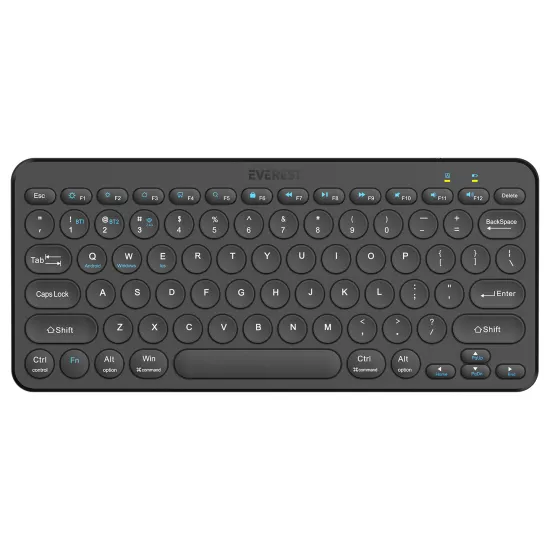 Everest Tastatura KB-BT16 Black 2.4G+BT1+BT2 US Layout
