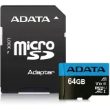 ADATA Premier Micro SD kartica 64GB + adapter UHS-I Class 10 AUSDX64GUICL10A1-RA1