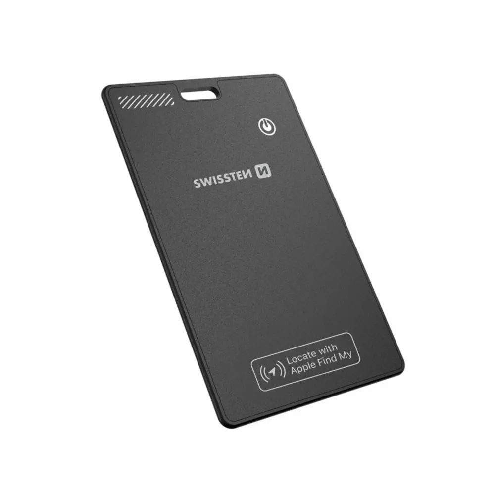 Swissten Find Card Smart Locator With Apple Find My Function - Black