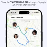 Swissten Find Tag Smart Locator With Apple Find My Function - White