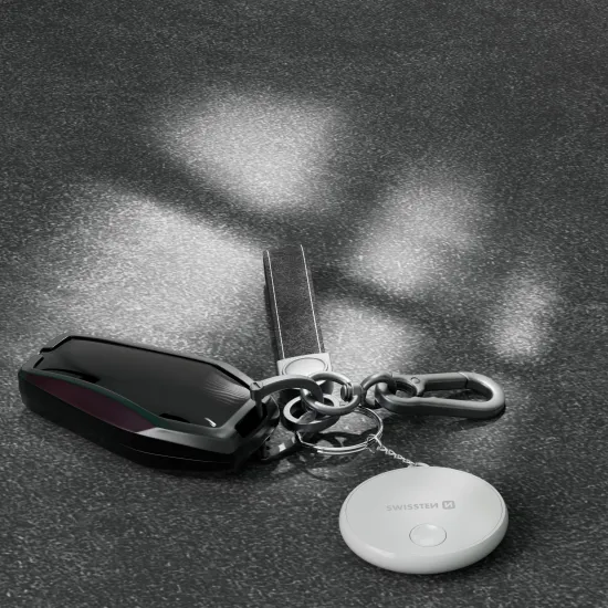 Swissten Find Tag Smart Locator With Apple Find My Function - White