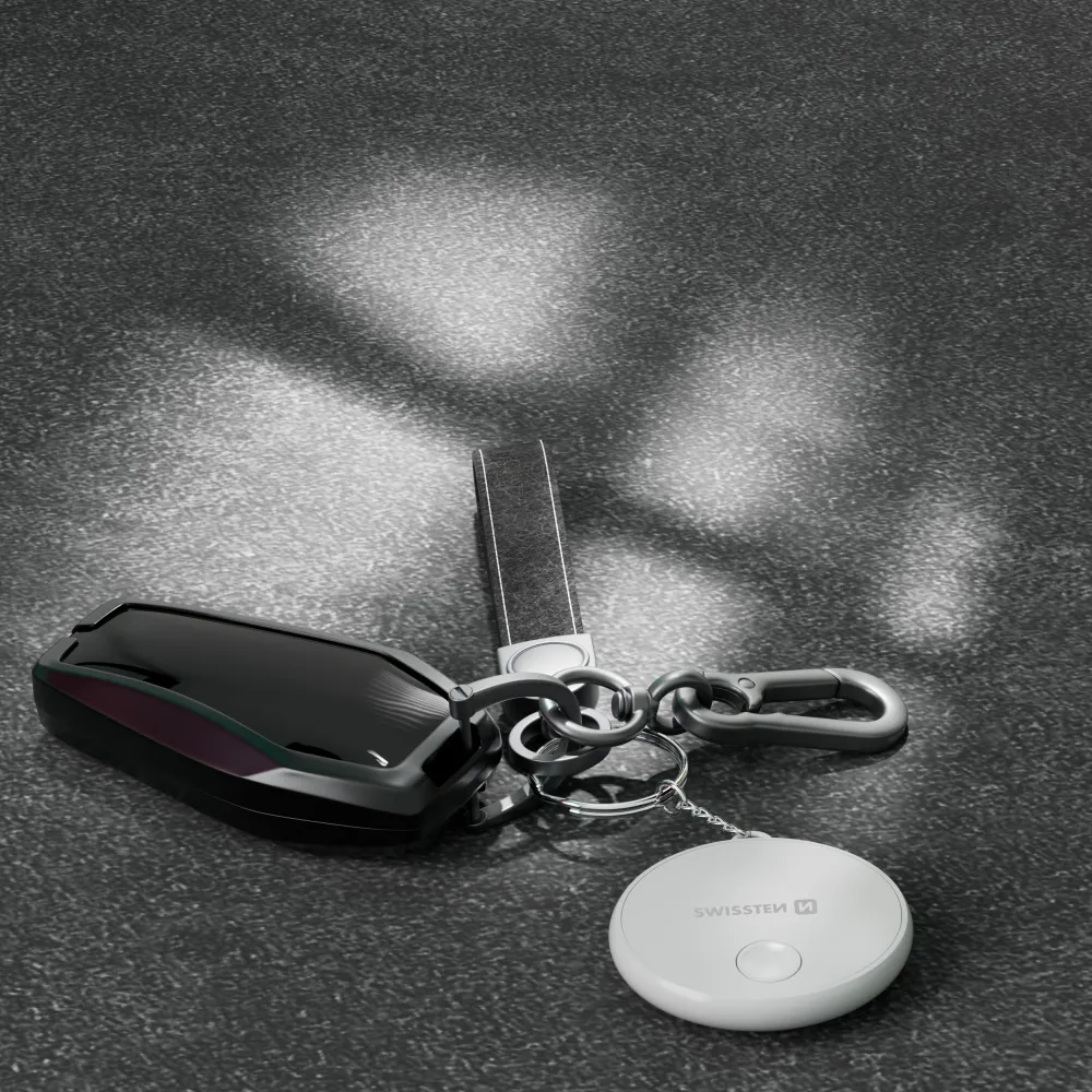 Swissten Find Tag Smart Locator With Apple Find My Function - White