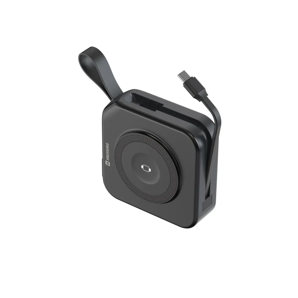 Swissten Powerbank All-In-One Pro with Exchangeable Plugs (US, EU, UK) 10000 mAh 20w - Black