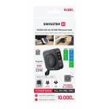 Swissten Powerbank All-In-One Pro with Exchangeable Plugs (US, EU, UK) 10000 mAh 20w - Black