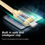 Swissten Data kabl Textile USB / USB-C 1.2m Gold