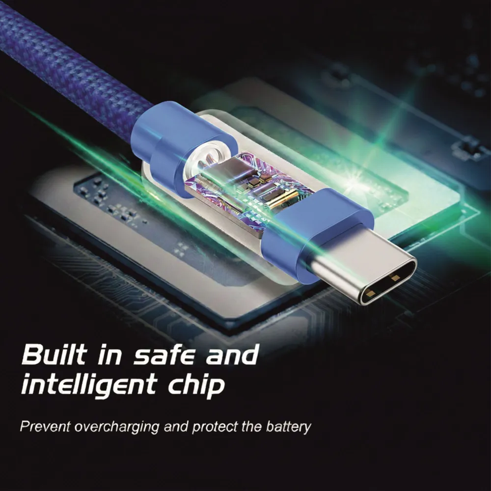 Swissten Data kabl Textile USB / USB-C 1.2m Blue