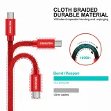 Swissten Data kabl Textile USB / USB-C 2m Red