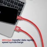 Swissten Data kabl Textile USB / USB-C 2m Red