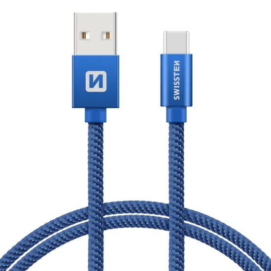 Swissten Data kabl Textile USB / USB-C 2m Blue
