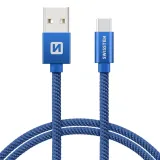 Swissten Data kabl Textile USB / USB-C 2m Blue