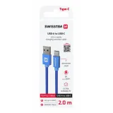 Swissten Data kabl Textile USB / USB-C 2m Blue