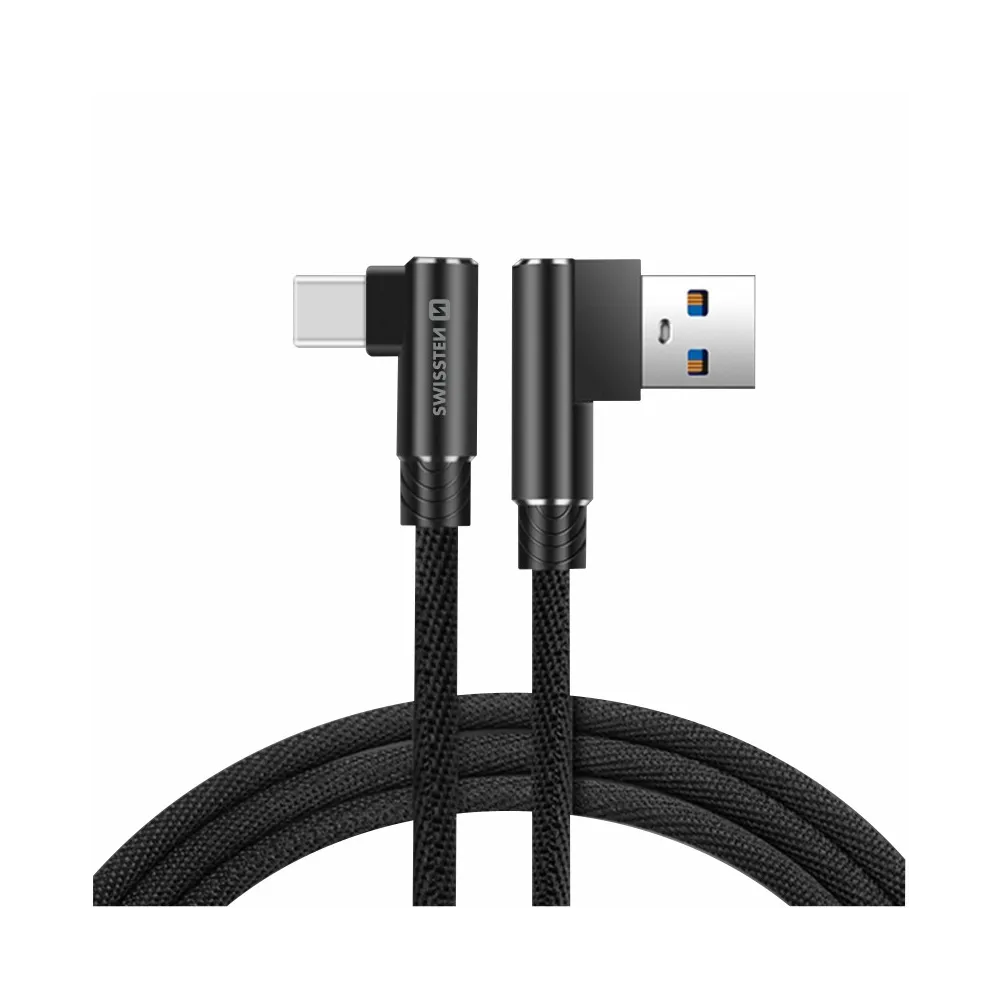 Swissten Kabl Arcade Gaming USB To Type-C 100W USB 1.2m - Black