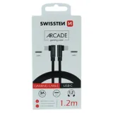 Swissten Kabl Arcade Gaming Type-C To Type-C 100W USB 1.2m - Black