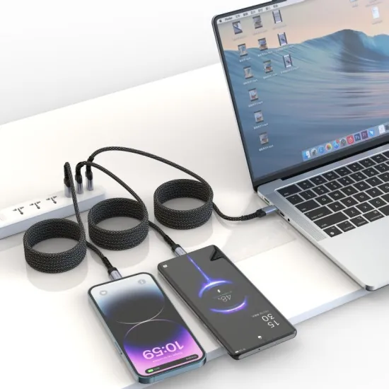 Swissten Data kabl Magnetic Self-Winding USB-C To USB-C - 1m