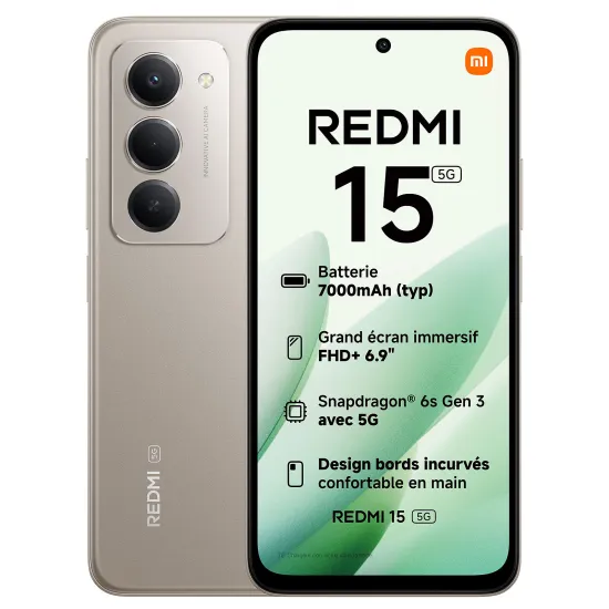 XIAOMI Redmi 15 5G 4GB/128GB, sivi