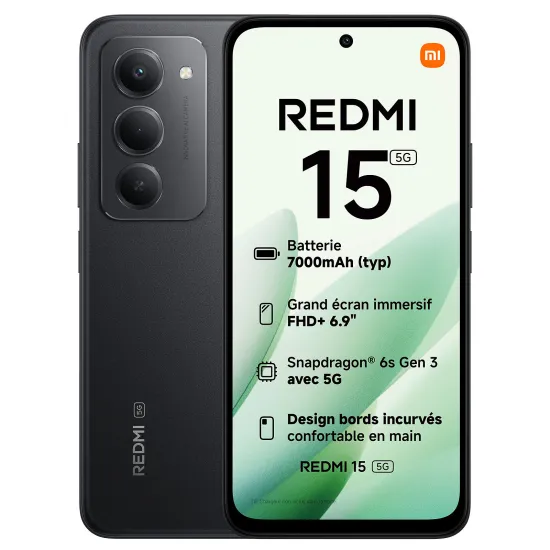 XIAOMI Redmi 15 5G 4GB/128GB, crni