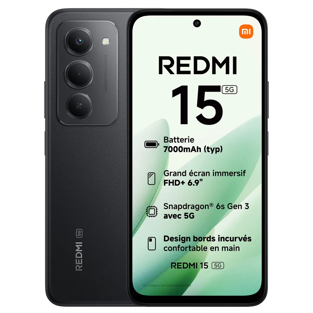 XIAOMI Redmi 15 5G 4GB/128GB, crni