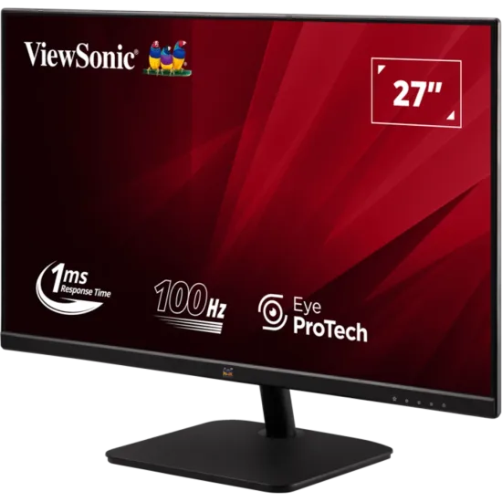 ViewSonic Monitor 27 VA2732-H-2, 1920×1080 (FHD), IPS panel, 100Hz, 1 ms (MPRT), 1000:1, 250 cd/m², Adaptive Sync/VRR, HDMI + VG