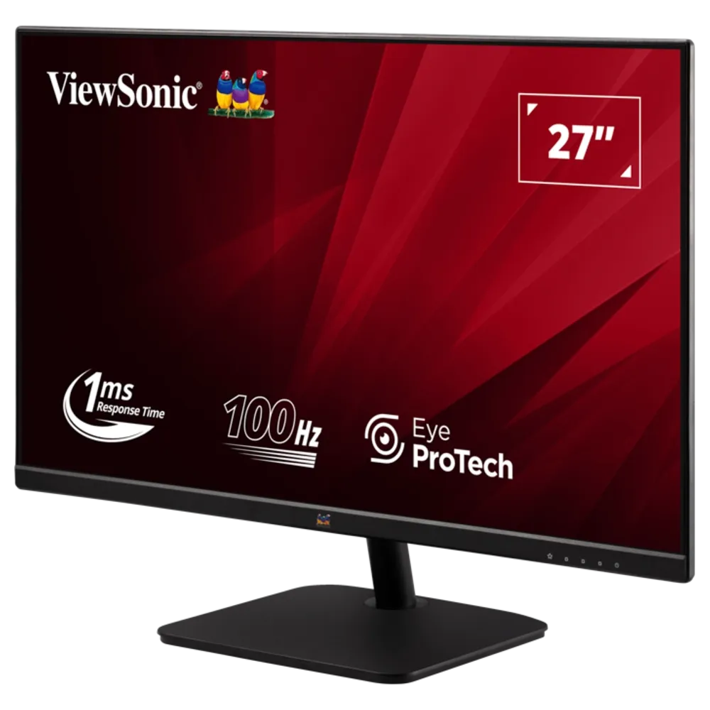 ViewSonic Monitor 27 VA2732-H-2, 1920×1080 (FHD), IPS panel, 100Hz, 1 ms (MPRT), 1000:1, 250 cd/m², Adaptive Sync/VRR, HDMI + VG