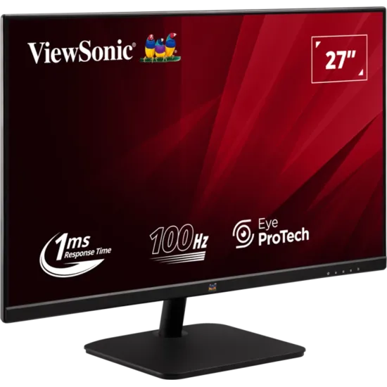 ViewSonic Monitor 27 VA2732-H-2, 1920×1080 (FHD), IPS panel, 100Hz, 1 ms (MPRT), 1000:1, 250 cd/m², Adaptive Sync/VRR, HDMI + VG
