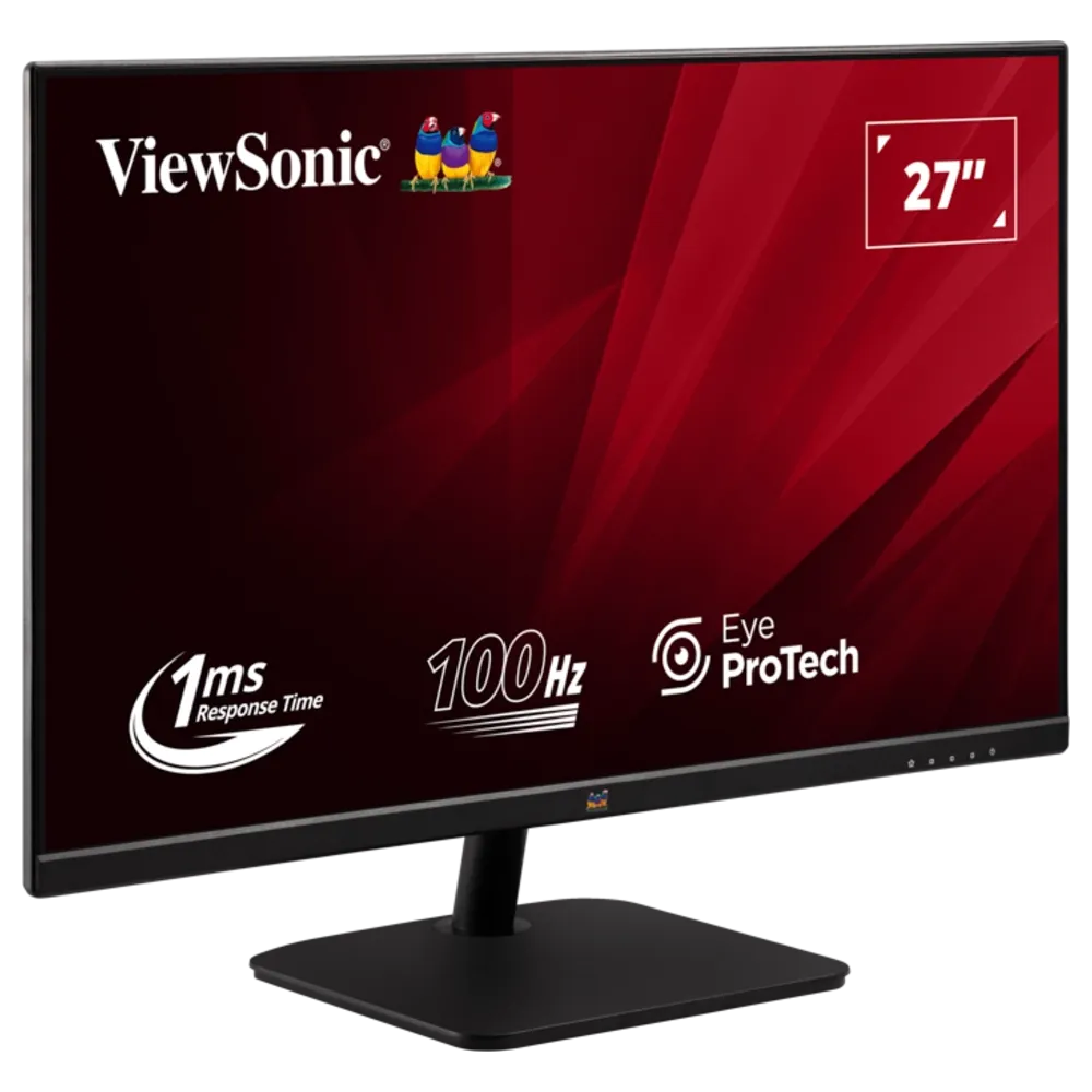 ViewSonic Monitor 27 VA2732-H-2, 1920×1080 (FHD), IPS panel, 100Hz, 1 ms (MPRT), 1000:1, 250 cd/m², Adaptive Sync/VRR, HDMI + VG