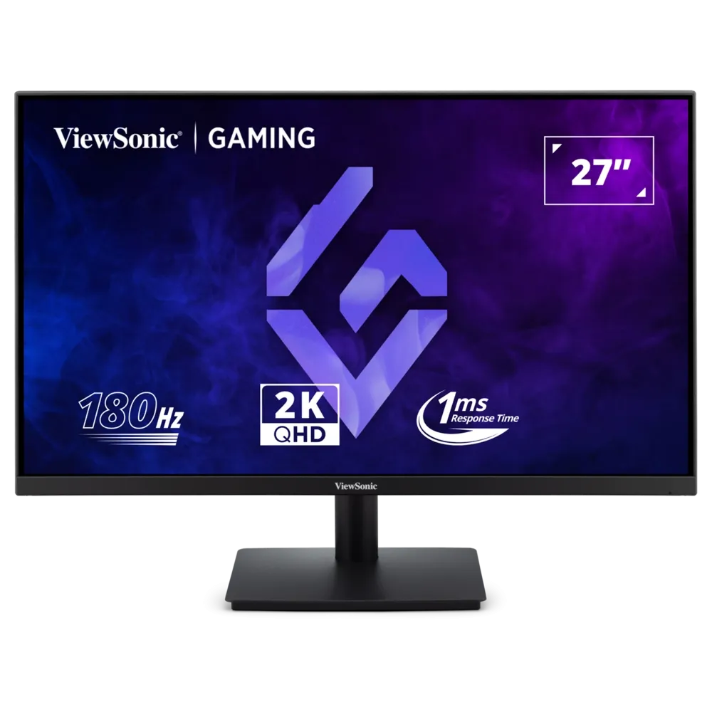 ViewSonic Monitor 27 VX27G1-2K, 2560×1440 (2K QHD), IPS panel, 180Hz, 1 ms (MPRT), 1000:1, 300 cd/m², Adaptive Sync (FreeSync /