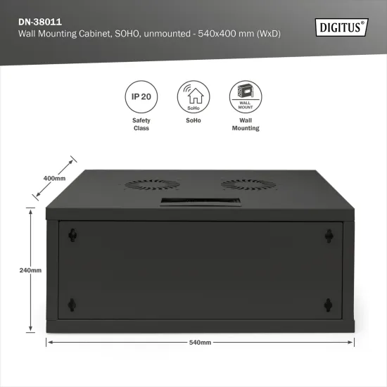 Digitus 4U network rack, 19 , wall, 540x400