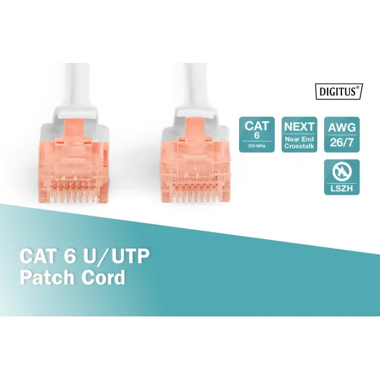 Digitus Kabl UTP patch CAT6 10m sivi