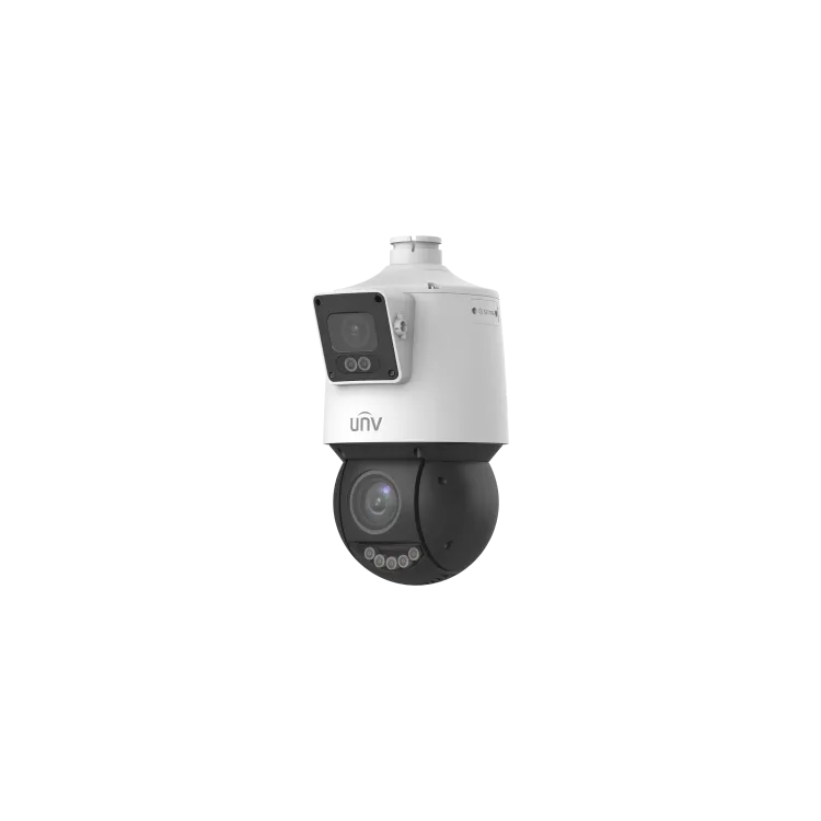 Uniview Kamera 4MP+4MP IPC94144SFW-X25-F40C PTZ Dome, Dual‑Lens LightHunter, fiksni objektiv 4 mm + varifocal 4.8‑120 mm, 25x op