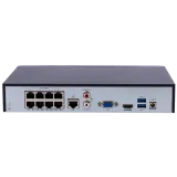 Uniview NVR 8 kanala NVR301-08B-P8-IQ, 1080P, 30FPS, do 12MP, HDMI, VGA, 1 x HDD do 10TB, PoE, 52VDC