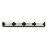Digitus Patch panel puni, unshielded 24-port, 1U, rack mount, crni