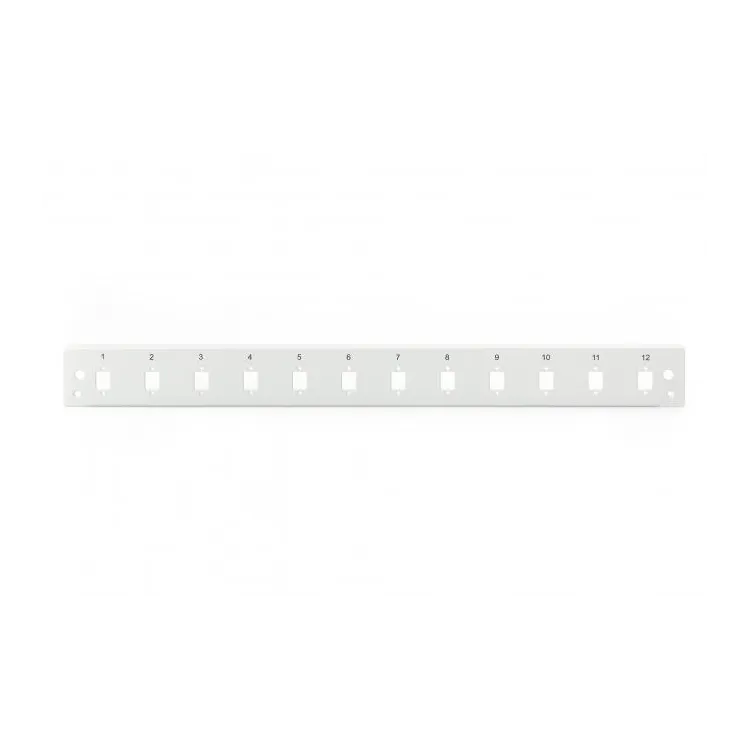 Digitus Fiber optic splice box front panel, 1U, quick lock, 12x LC DX/SC SX/E2000 SX, sivi