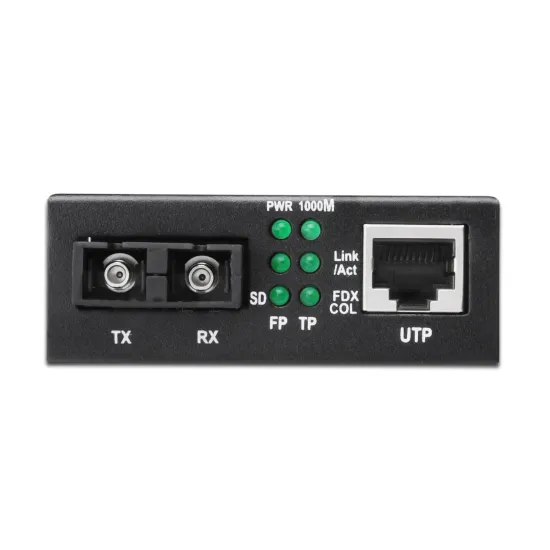 Digitus Gigabit media converter, RJ45 na SC, do 500 m, crni
