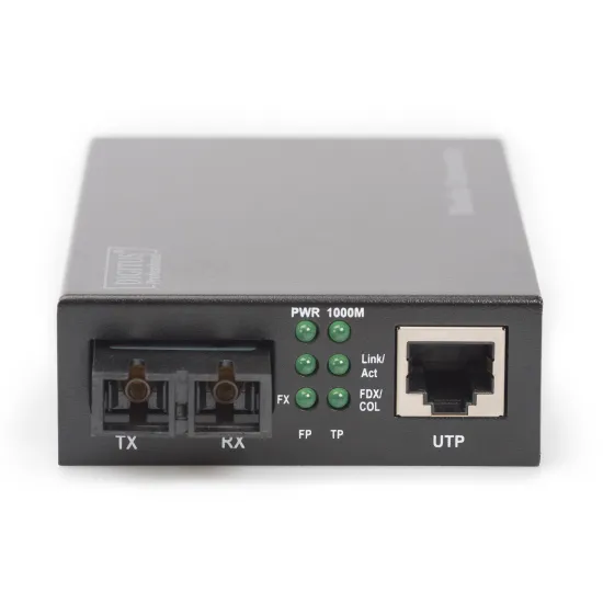 Digitus Gigabit media converter, RJ45 na SC, do 500 m, crni