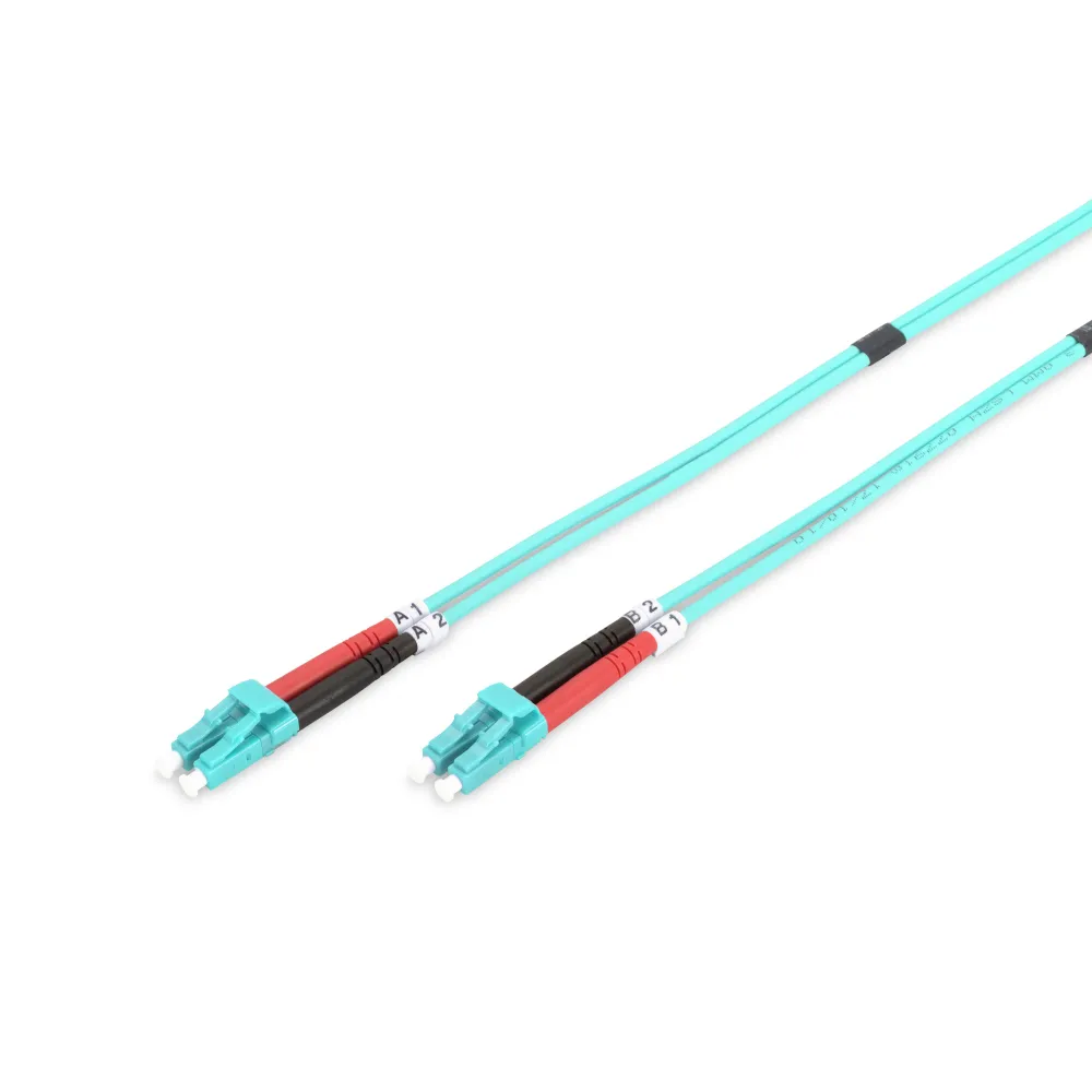 Digitus Opticki patch kabl, multimode, duplex, 1 m, OM3, LC/LC, plavi