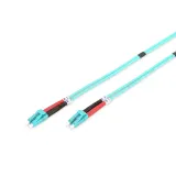 Digitus Opticki patch kabl, multimode, duplex, 1 m, OM3, LC/LC, plavi